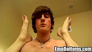 Horny emo twink sucks cock and gets fucked anally